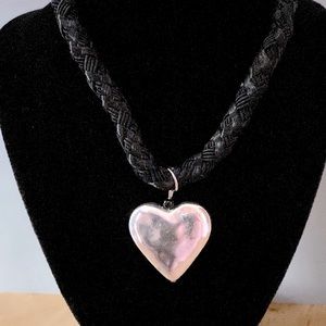 Sterling Heart Choker